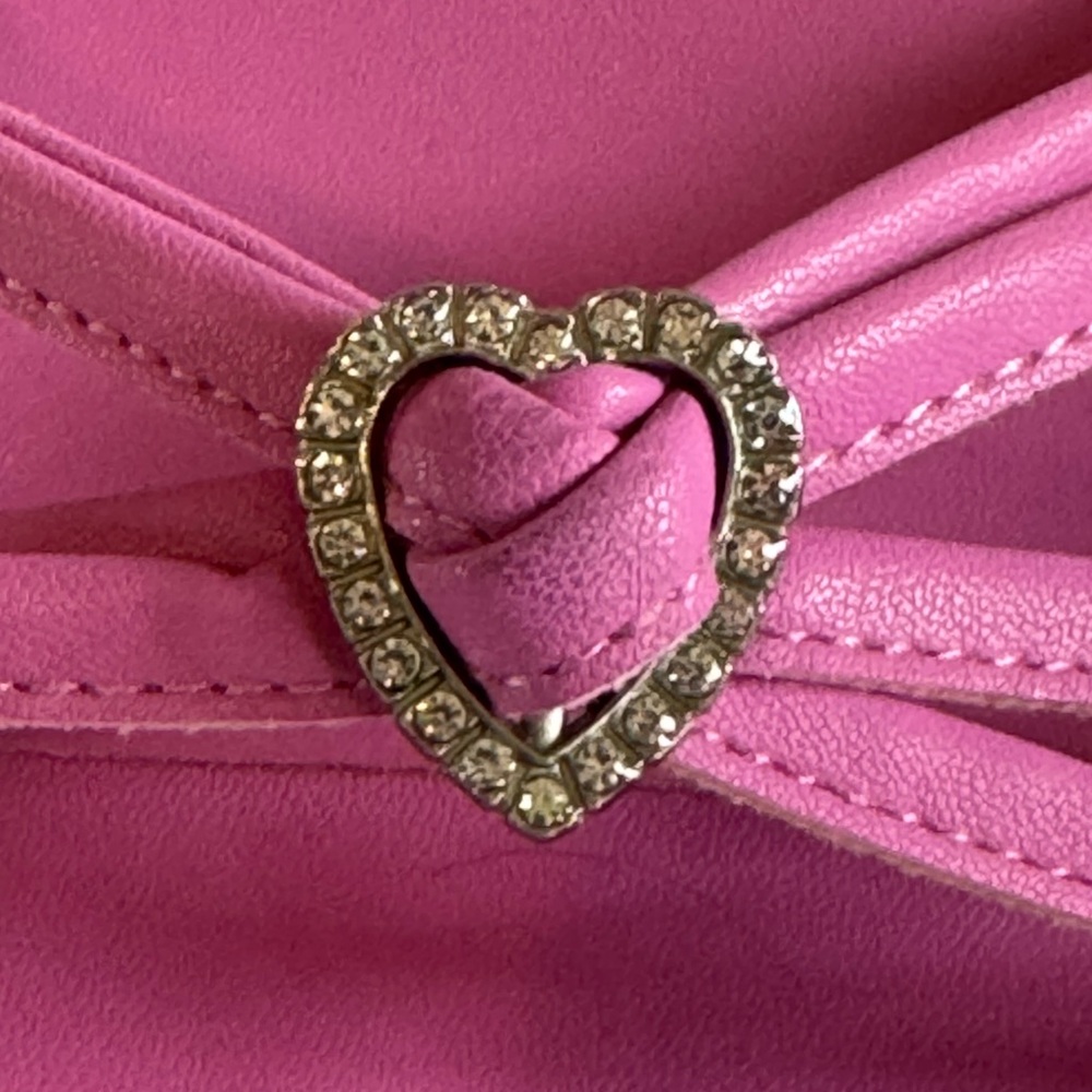 Wild Fable Pink Slip-On Sandals with Square Toe rhinestone heart 9.5 - Picture 2 of 6